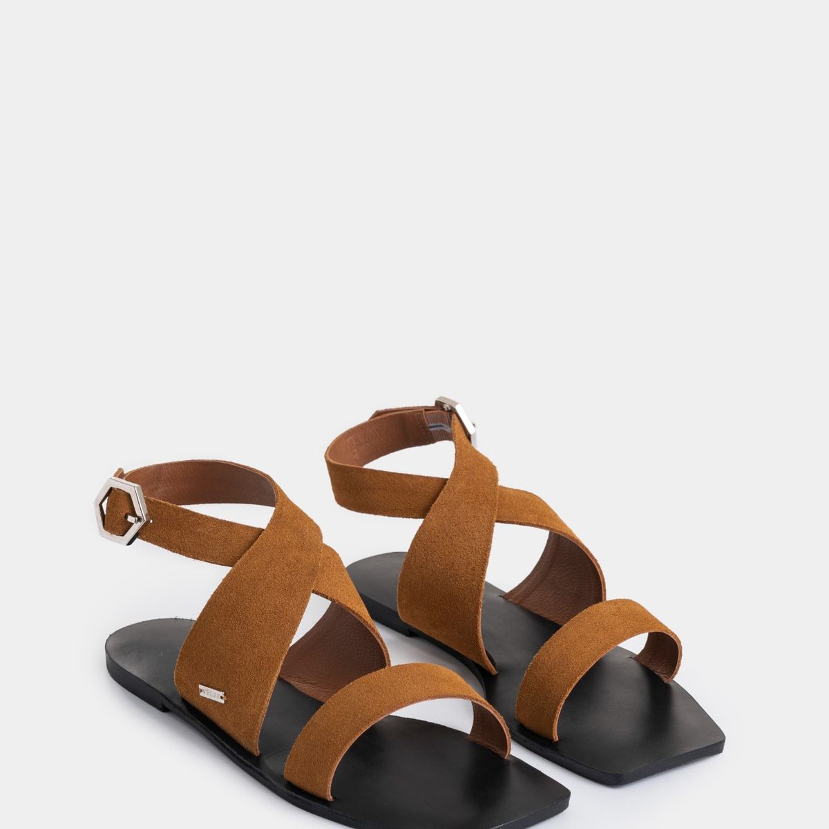 VELEZ - Vélez Sandalia Plana Draco De Cuero Para Mujer Amarre Al Tobillo Miel