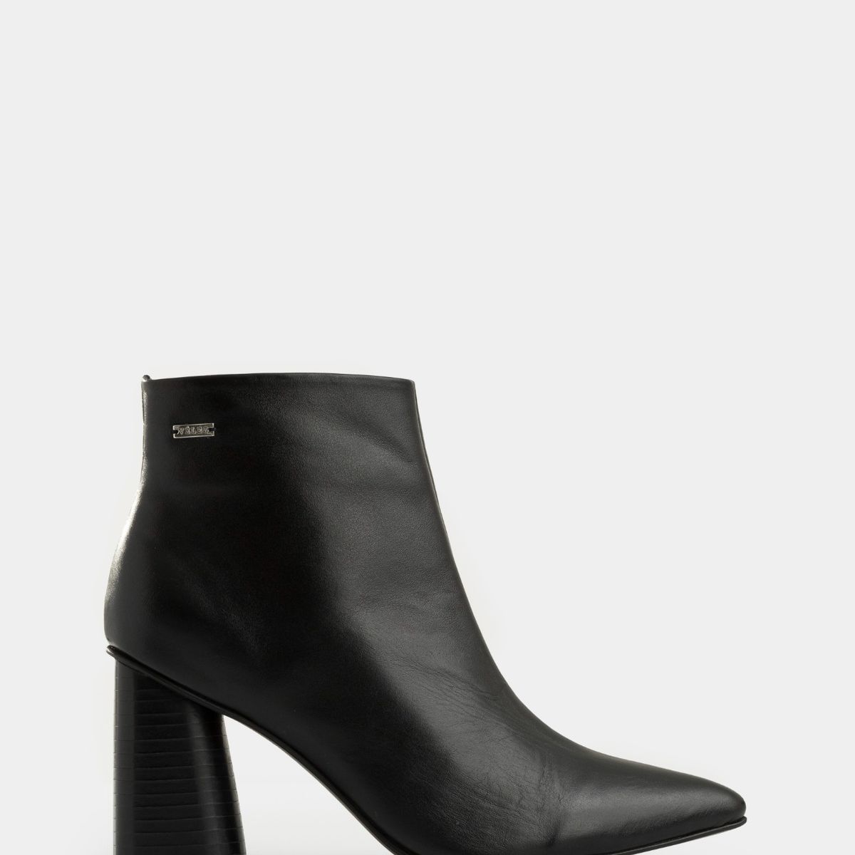 VELEZ - Vélez Botines Agata De Cuero Para Mujer Silueta Punta Negro