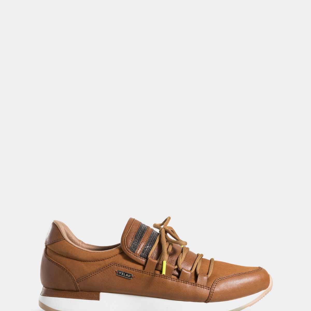 VELEZ - Vélez Zapatos Cordón Napoles 2.0 Cuero Mujer Punteras Contraste Miel