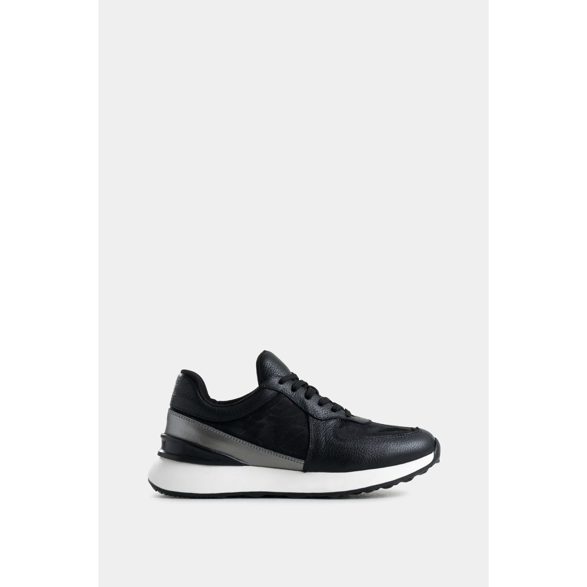 VELEZ - Vélez Tenis Jacinto De Cuero Y Lona Para Mujer Monogram Negro