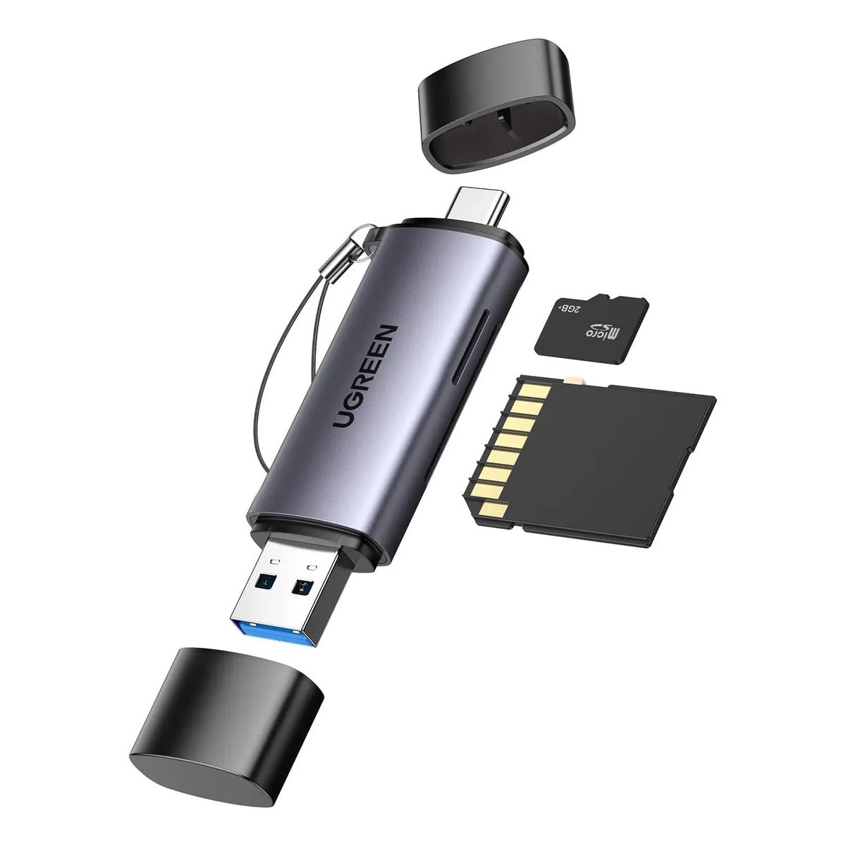 UGREEN - Lector de tarjetas 2 en 1 usb c otg ugreen cm158 50706