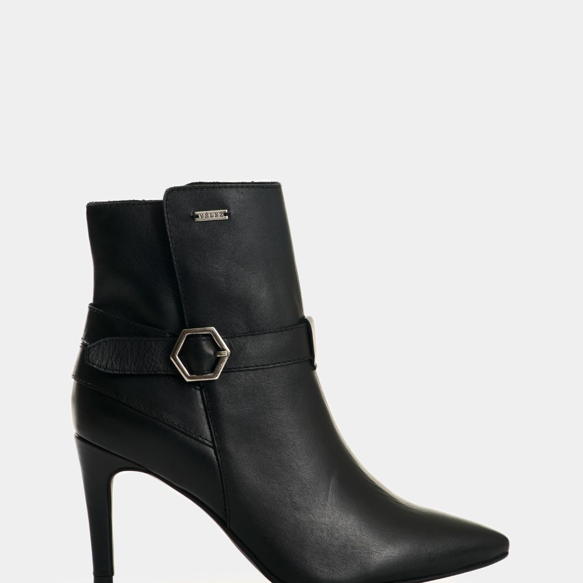 VELEZ - Vélez Botines Calix De Cuero Para Mujer Silueta Office Negro