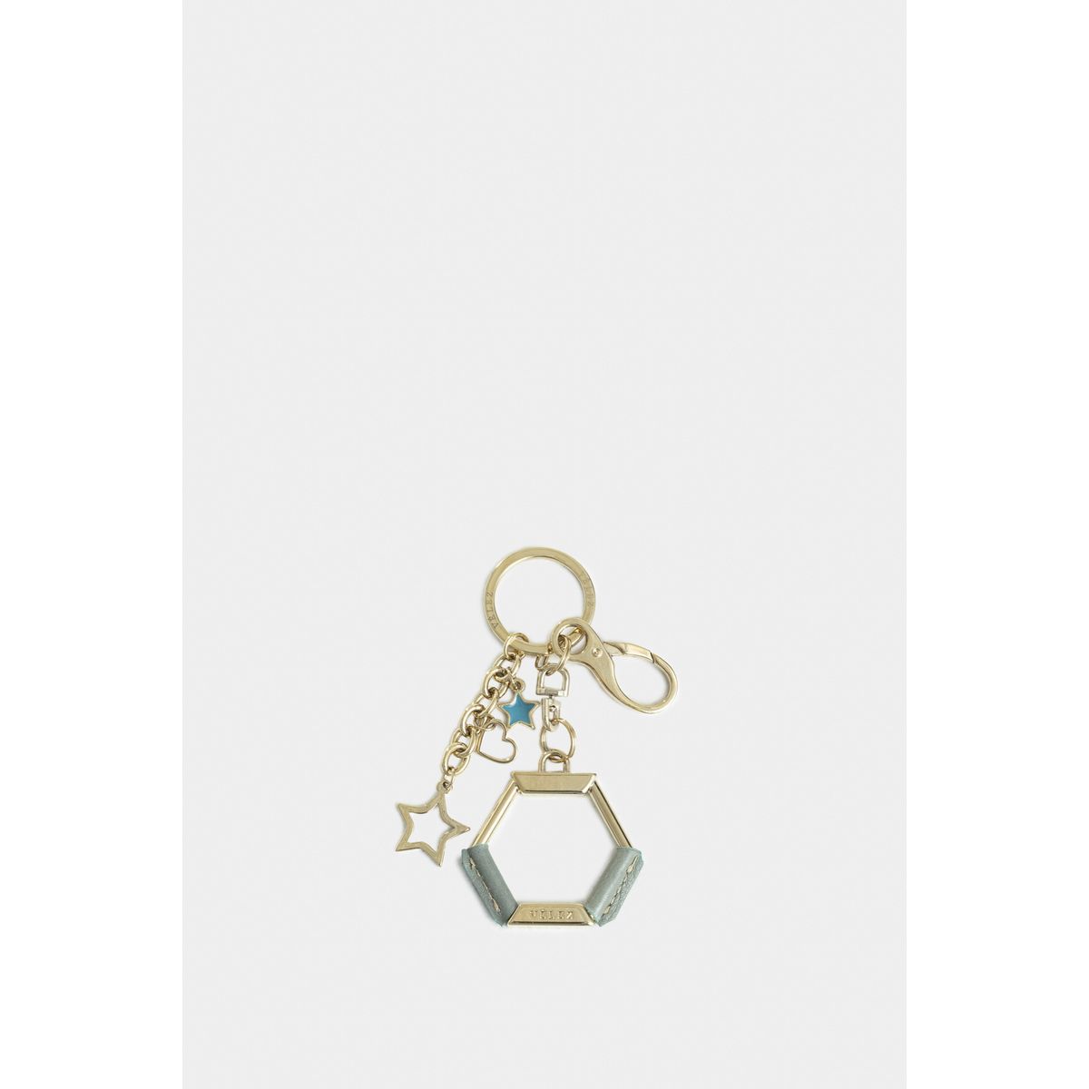 VELEZ - Vélez Llavero Hexagonal Zamak Y Cuero Para Mujer Charms Resina