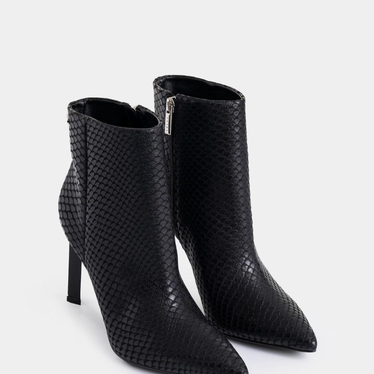 VELEZ - Vélez Botines Black De Cuero Para Mujer Snake Negro