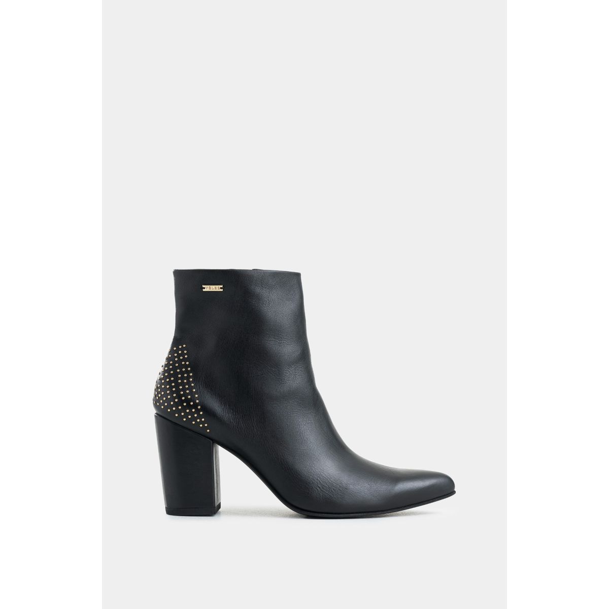 VELEZ - Vélez Botines Office Kira De Cuero Para Mujer Mini Taches Negro