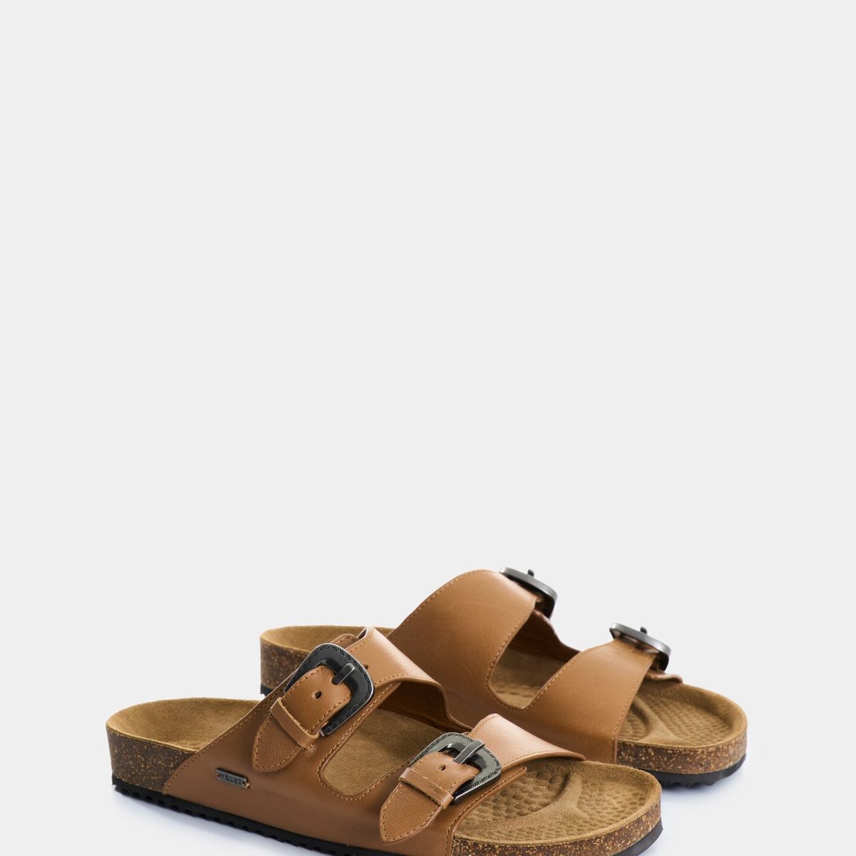 VELEZ - Vélez Sandalia Plana Pilos De Cuero Para Mujer Suela Corcho Miel