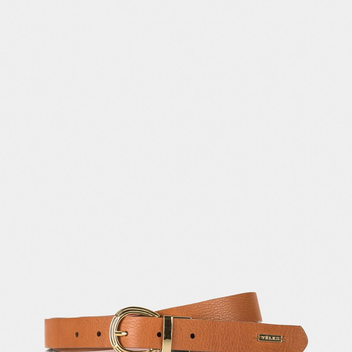 VELEZ - Vélez Cinturón Doble Faz Jaspe Cuero Para Mujer Básico Atemporal Miel