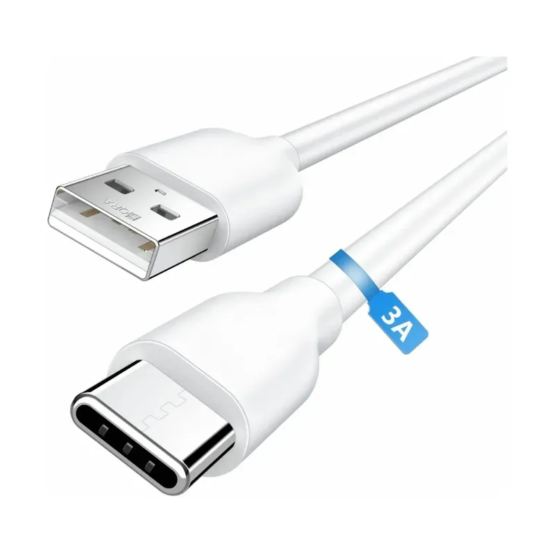 DANKI - Cable USB Tipo C Metro Carga Rapida Alta Durabilidad Conexion Blanco