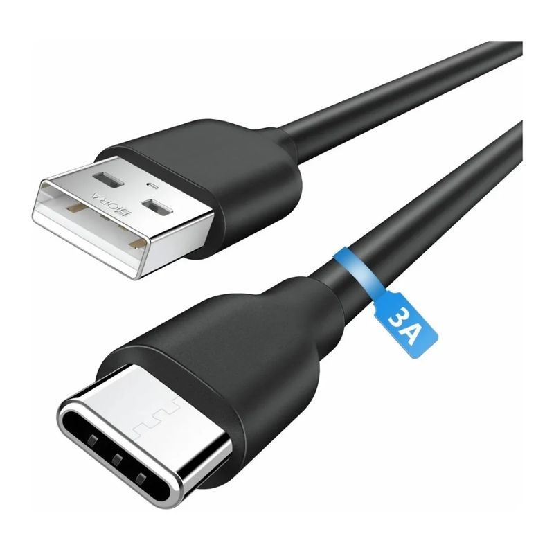 DANKI - Cable USB Tipo C Metro Carga Rapida Alta Durabilidad Conexion Negro