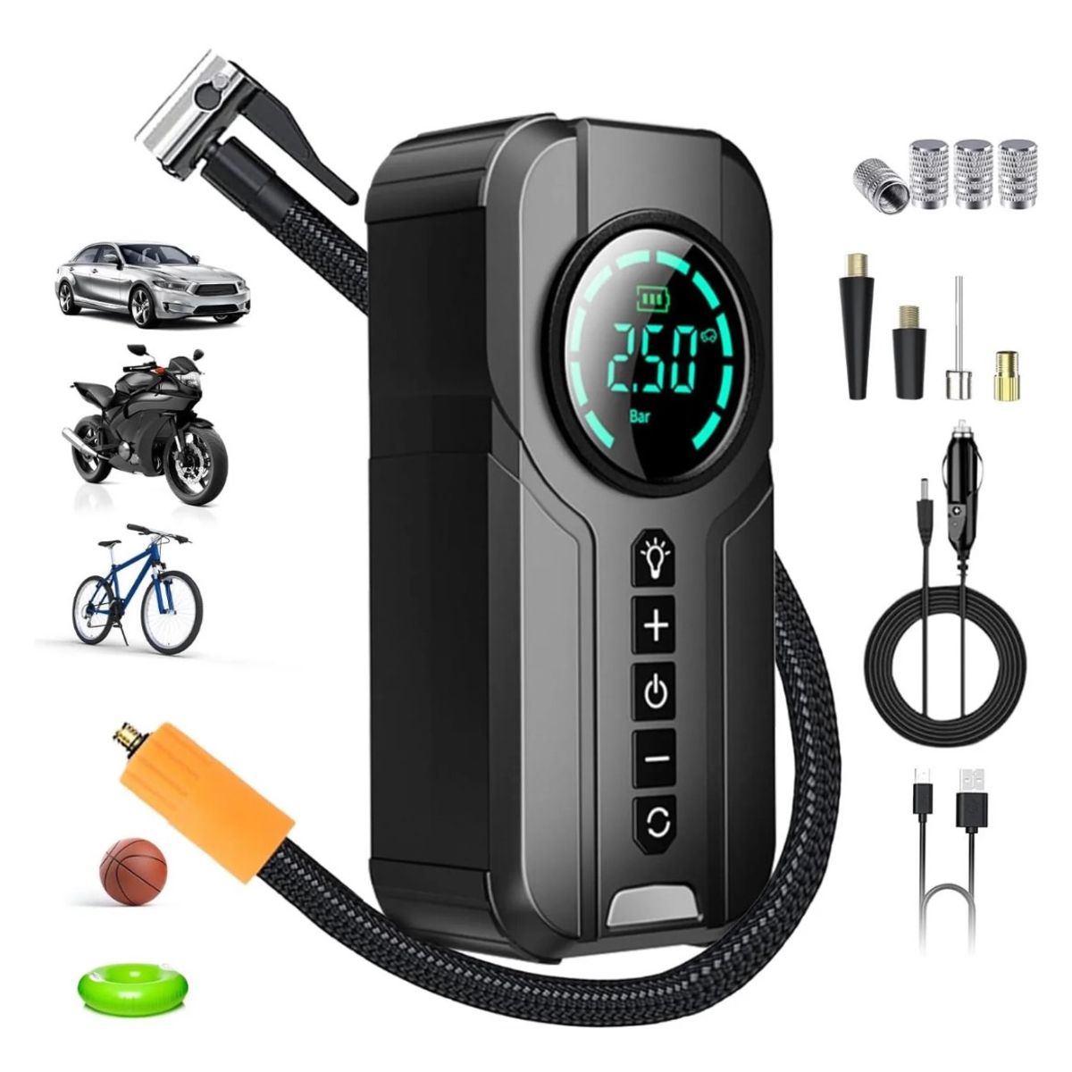 PROTOOL - Iniciador de Batería y Compresor Portátil