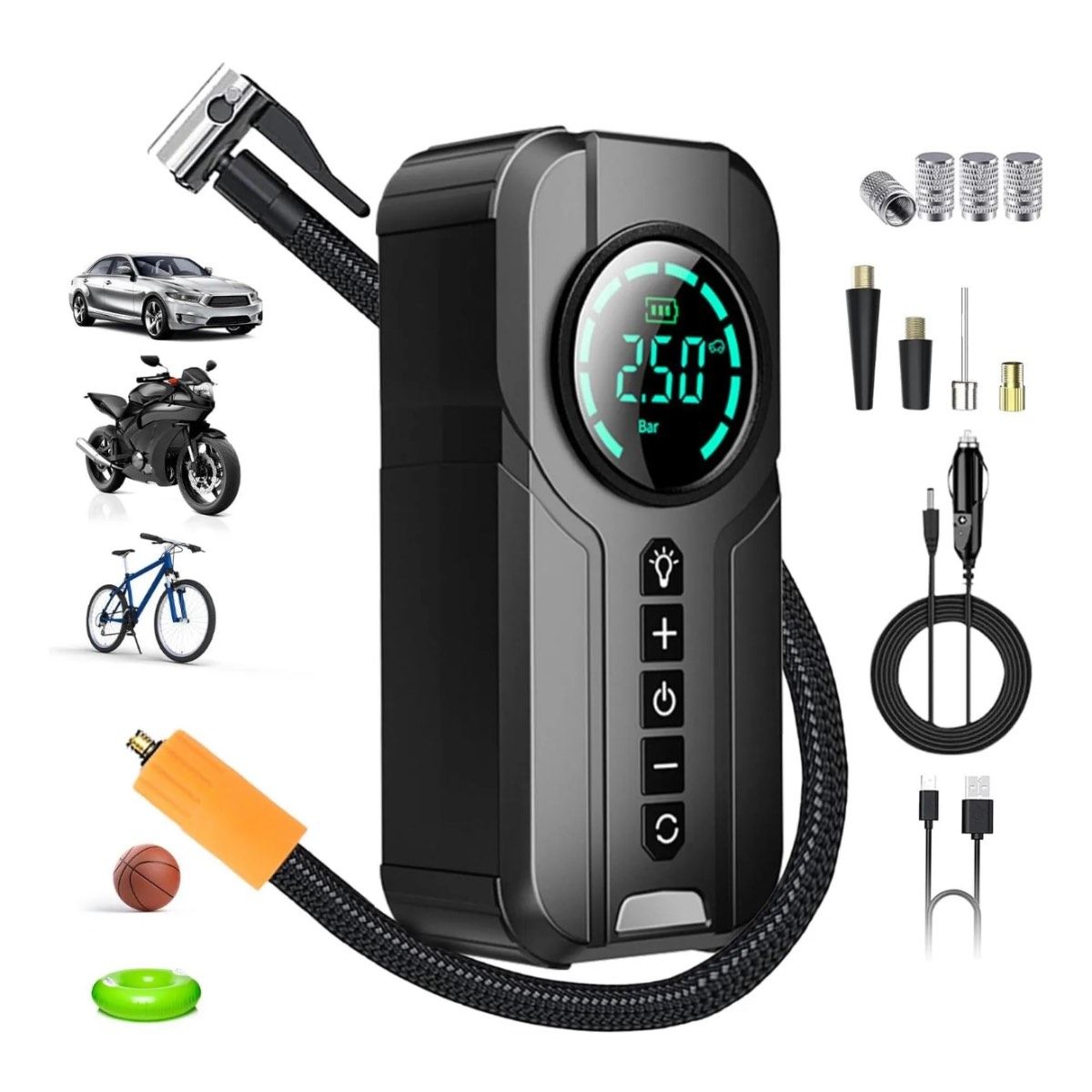 PROTOOL - Iniciador de Batería y Compresor Portátil