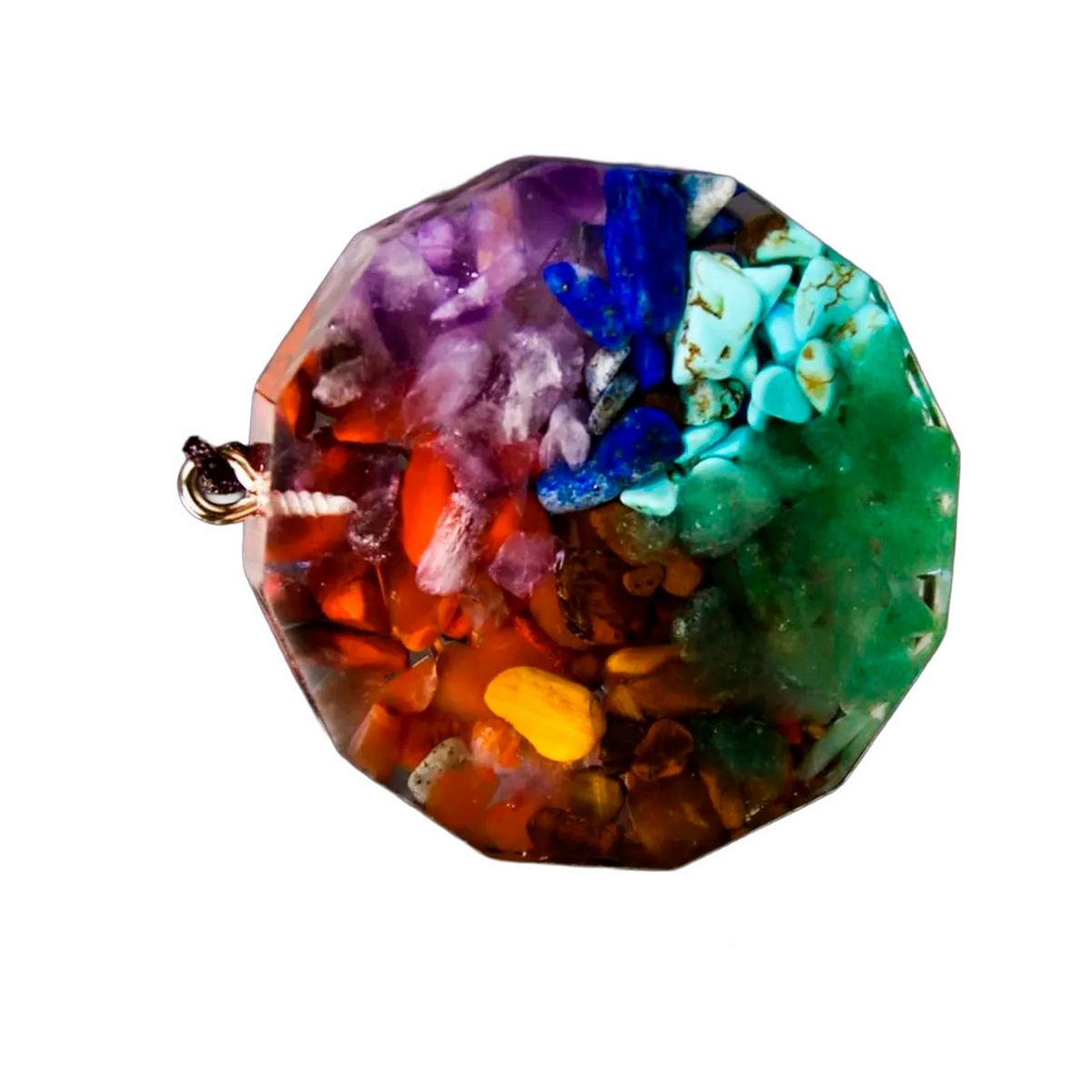 DAYOSHOP - Collar Orgonita 7 Chakras Cuarzo Metatrón Alfa + Estuche