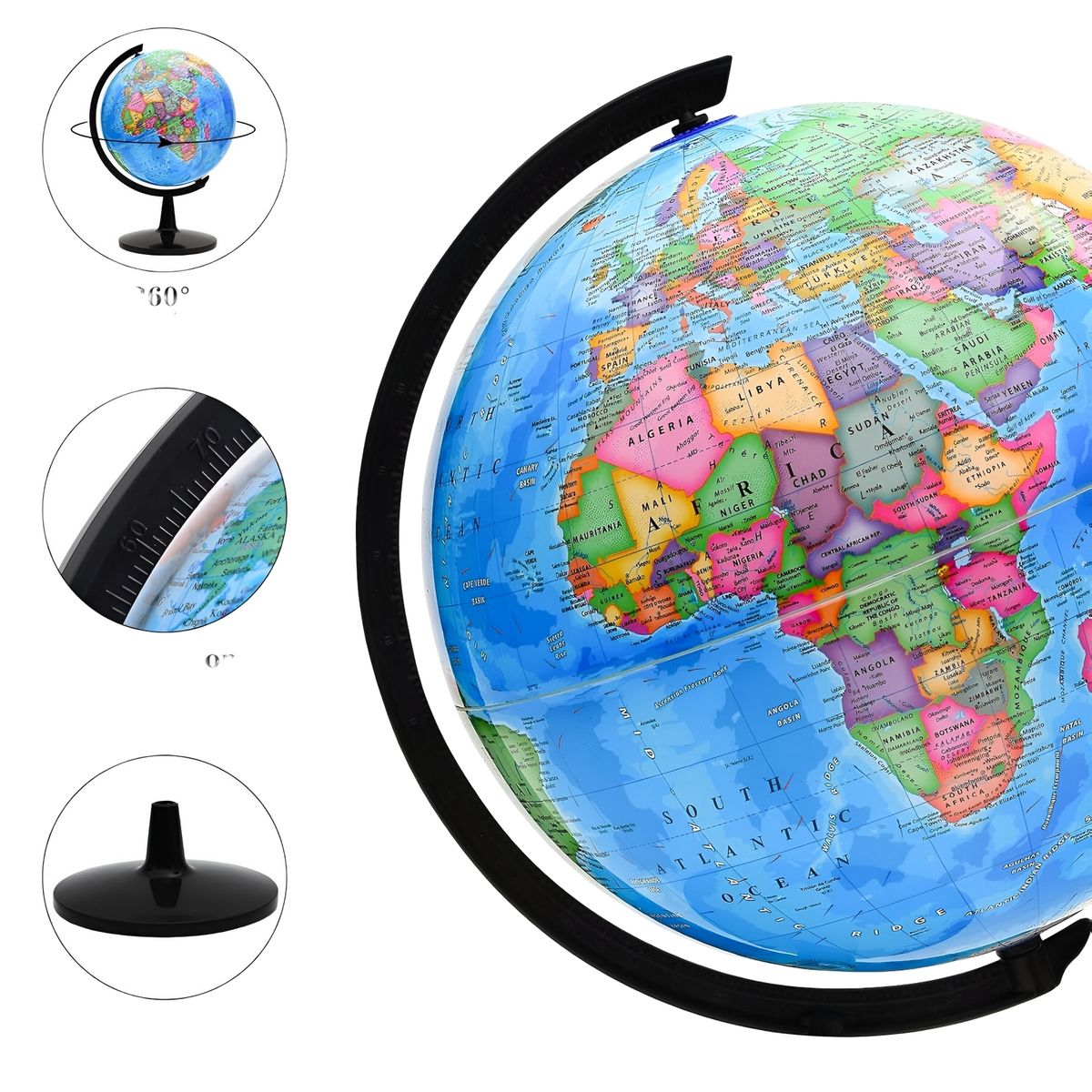 GENERICO - Mapamundi Globo Terráqueo De Escritorio Mundo 10.6 Cm