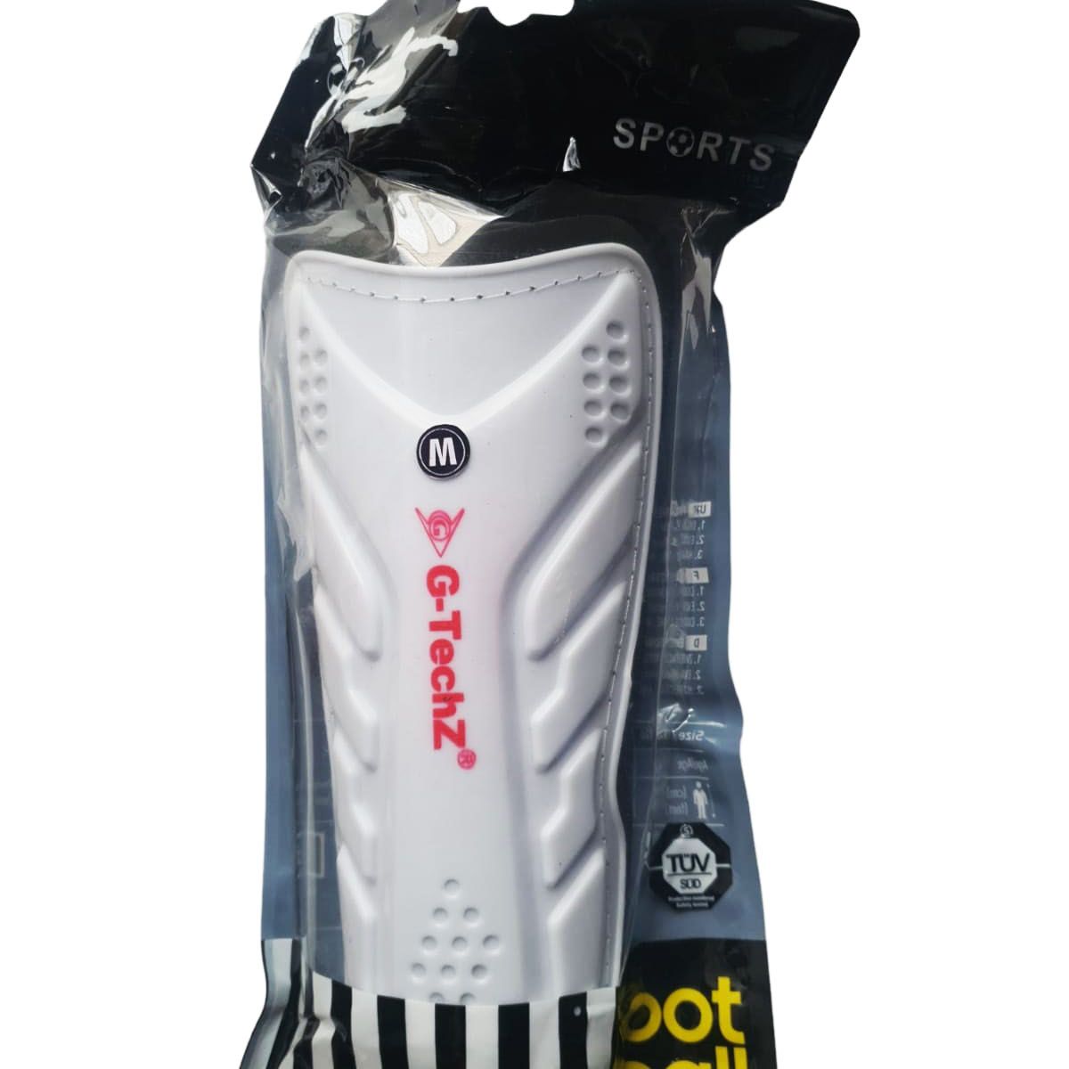 GENERICO - Canilleras Espinilleras Con Banda De Fútbol Niño - Blanco