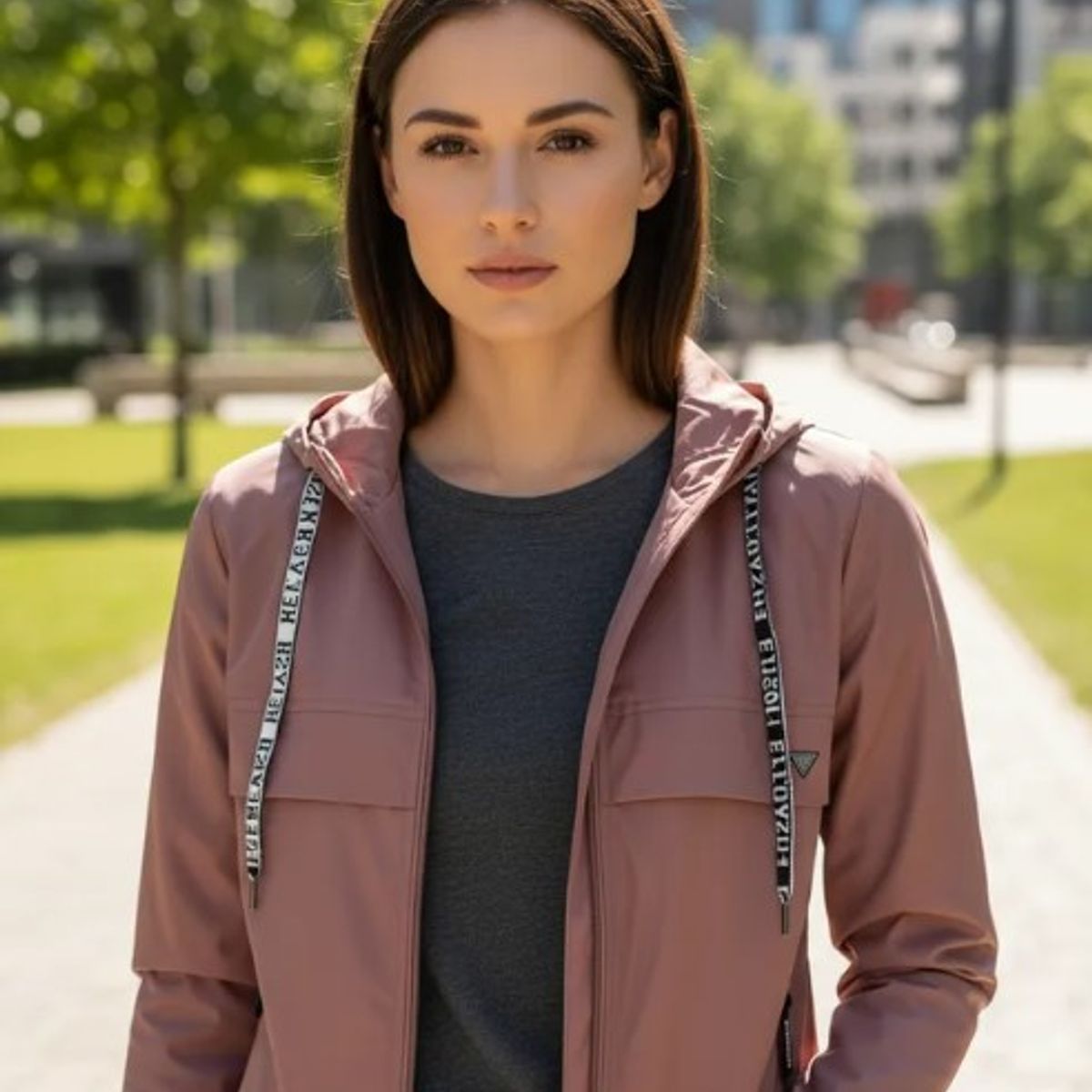 MODA EN CIRCUITO - Chaqueta Impermeable Rompevientos para Mujer