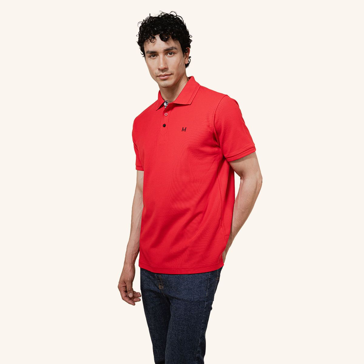 MARIO HERNANDEZ - Camiseta Polo Emblema Rojo Tierra Arriba