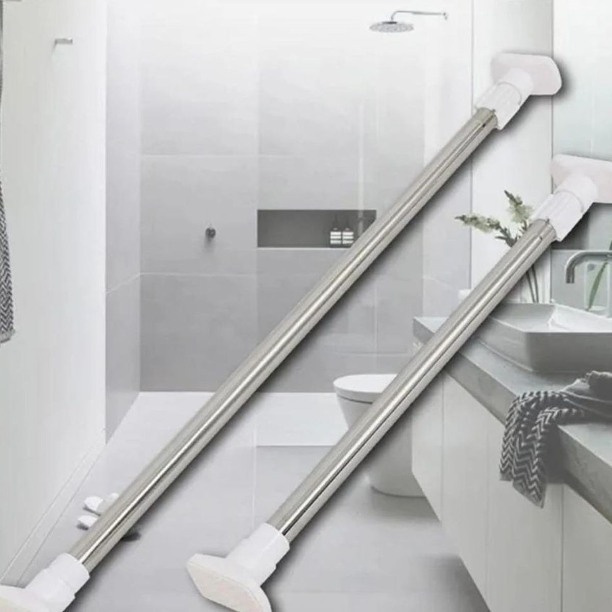 GENERICO - Tubo para ropa,cortina, barra expandible 110 a 200 cm