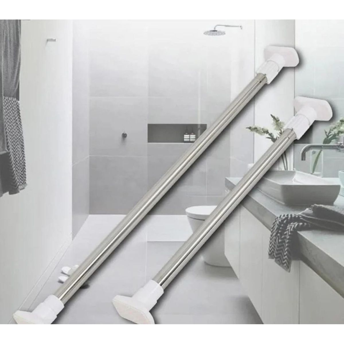 GENERICO - Tubo para ropa,cortina, barra expandible 110 a 200 cm