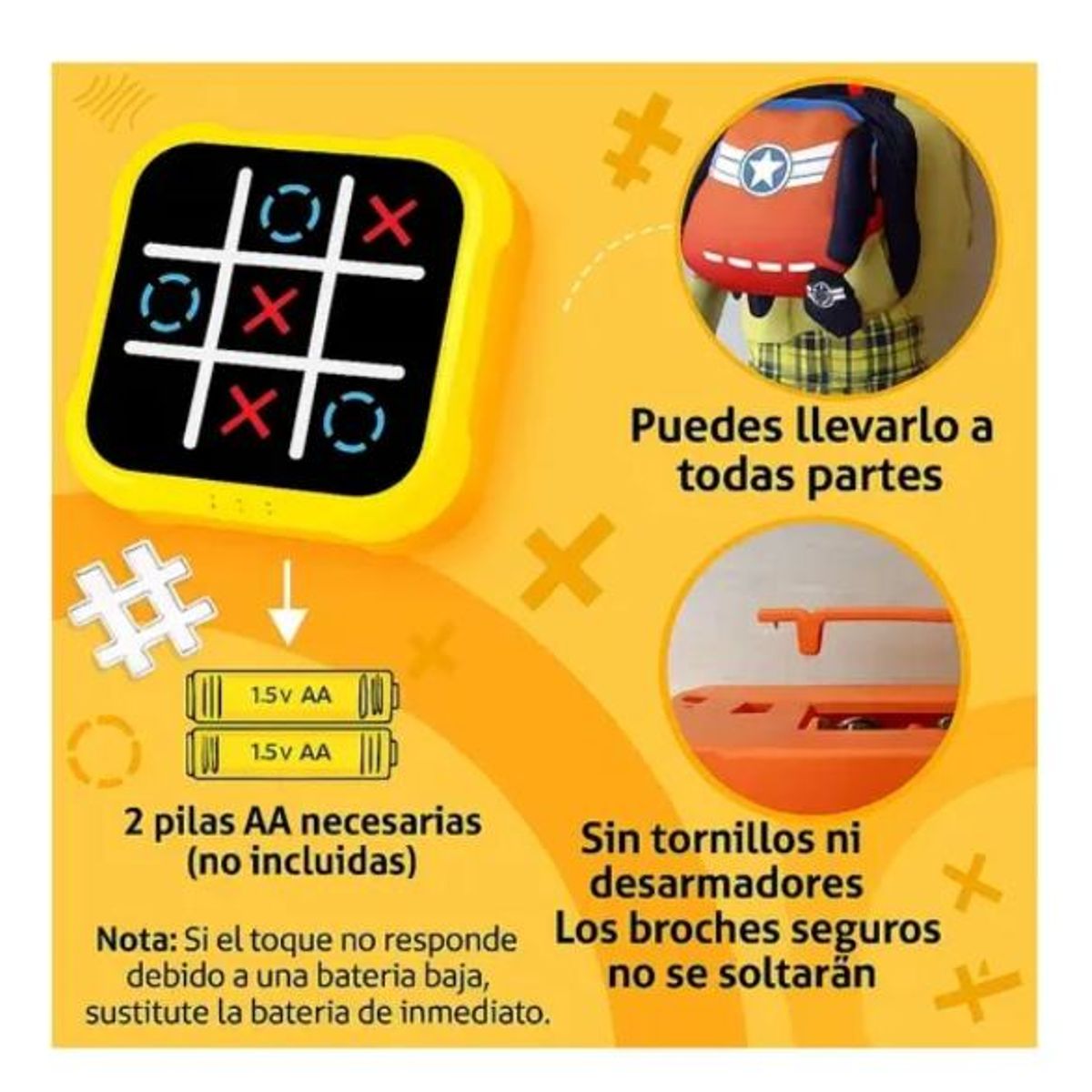 GENERICO - Juego de mesa tic tac electronico tactil