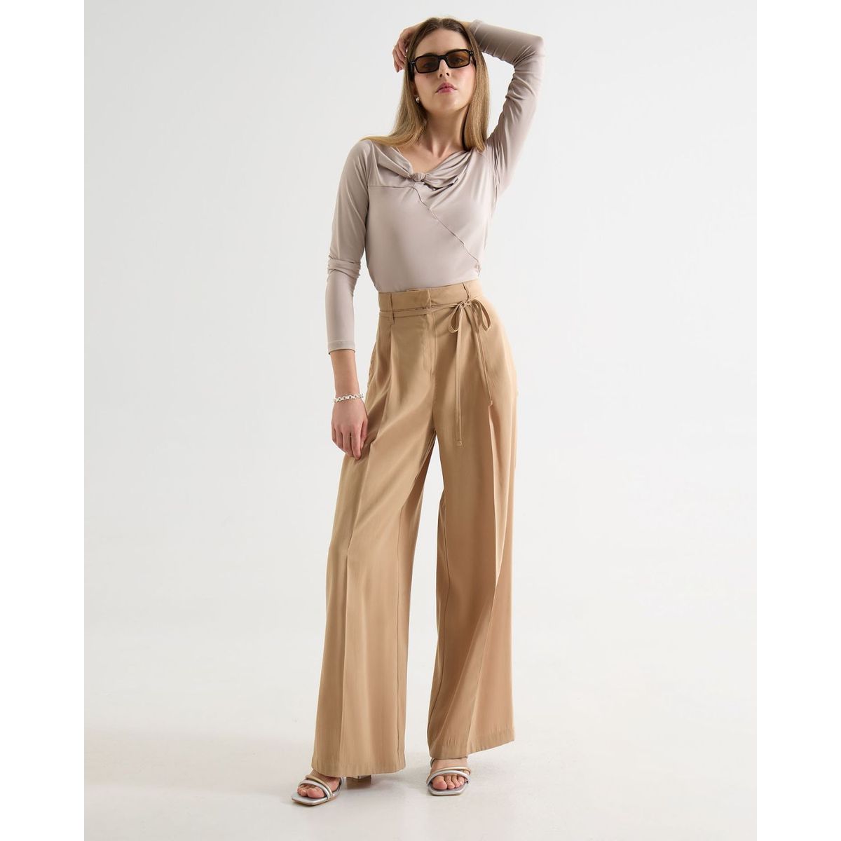 SEVEN SEVEN - Pantalon Sastrero Peach  Para Mujer Camel Seven Seven