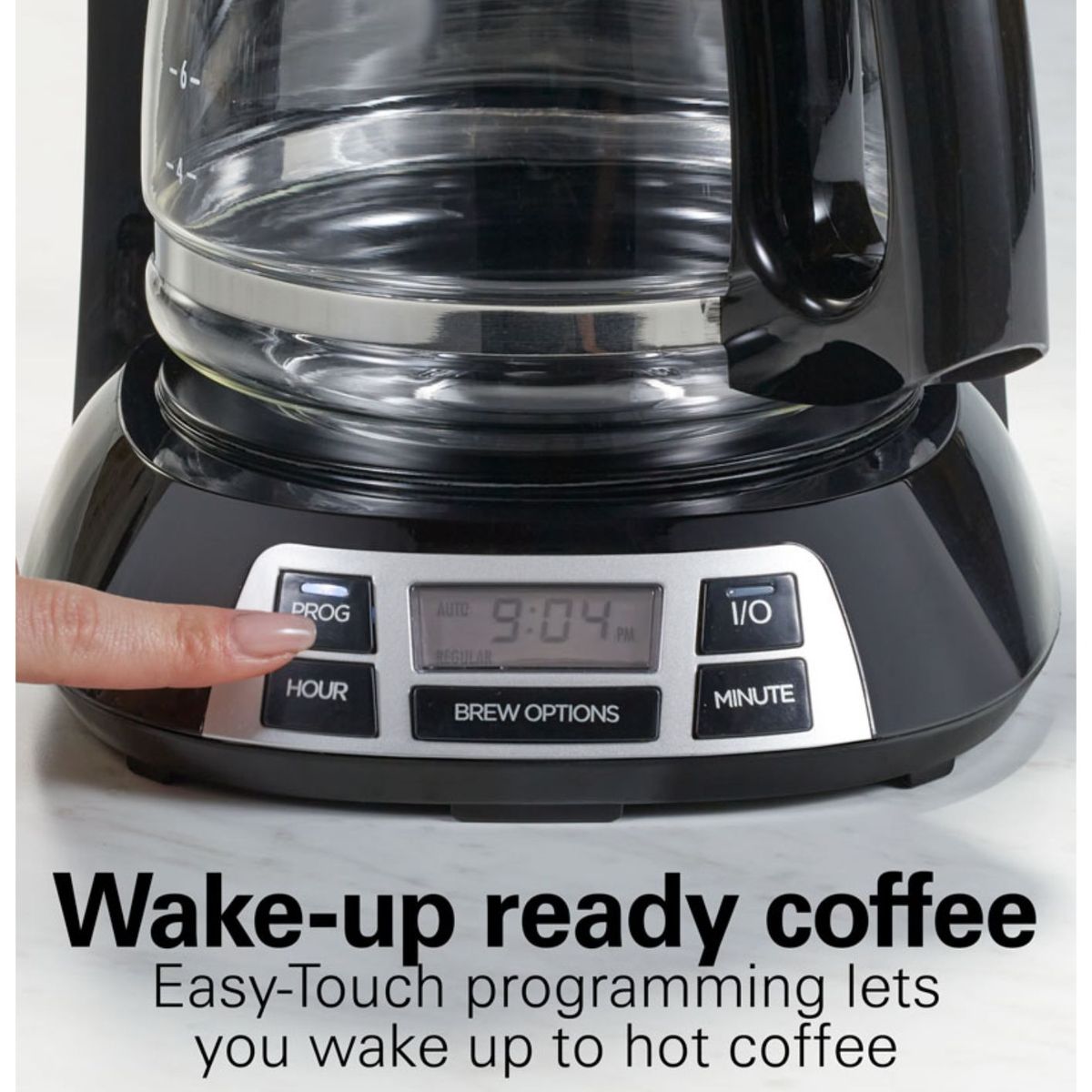 HAMILTON BEACH - Cafetera programable Bold Brew 12 tazas