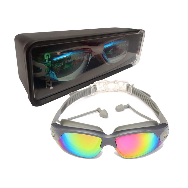 GENERICO - Gafas De Natación Espejo Con Tapa Oídos Incluido - Gris