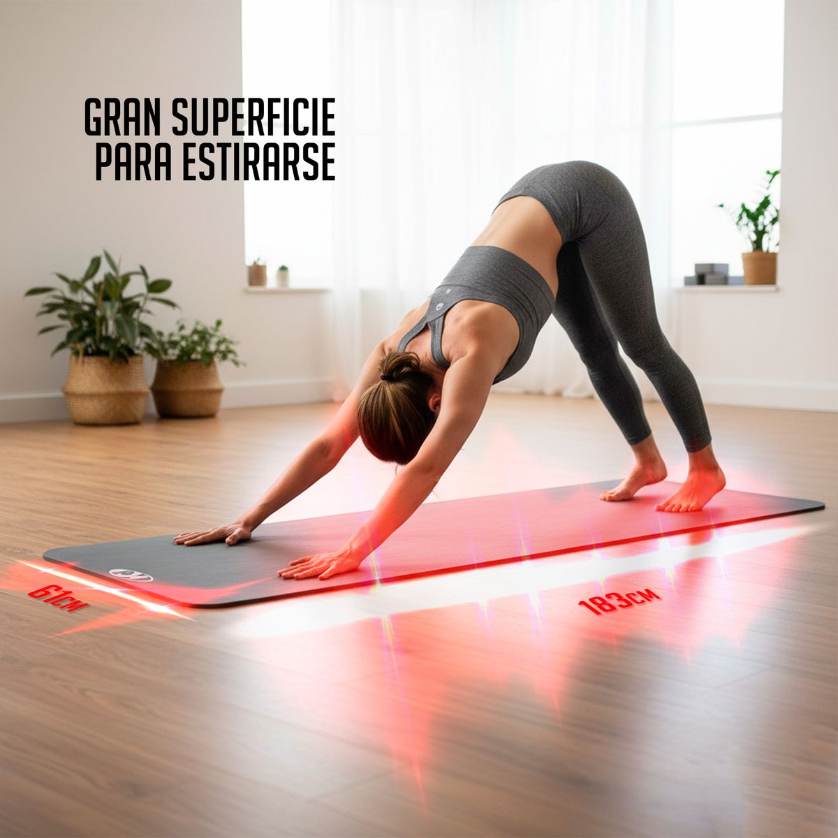 K6 - Tapete Colchoneta Mat para Ejecicios De Yoga y Pilates K6 Antideslizante de 3mm de Grosor