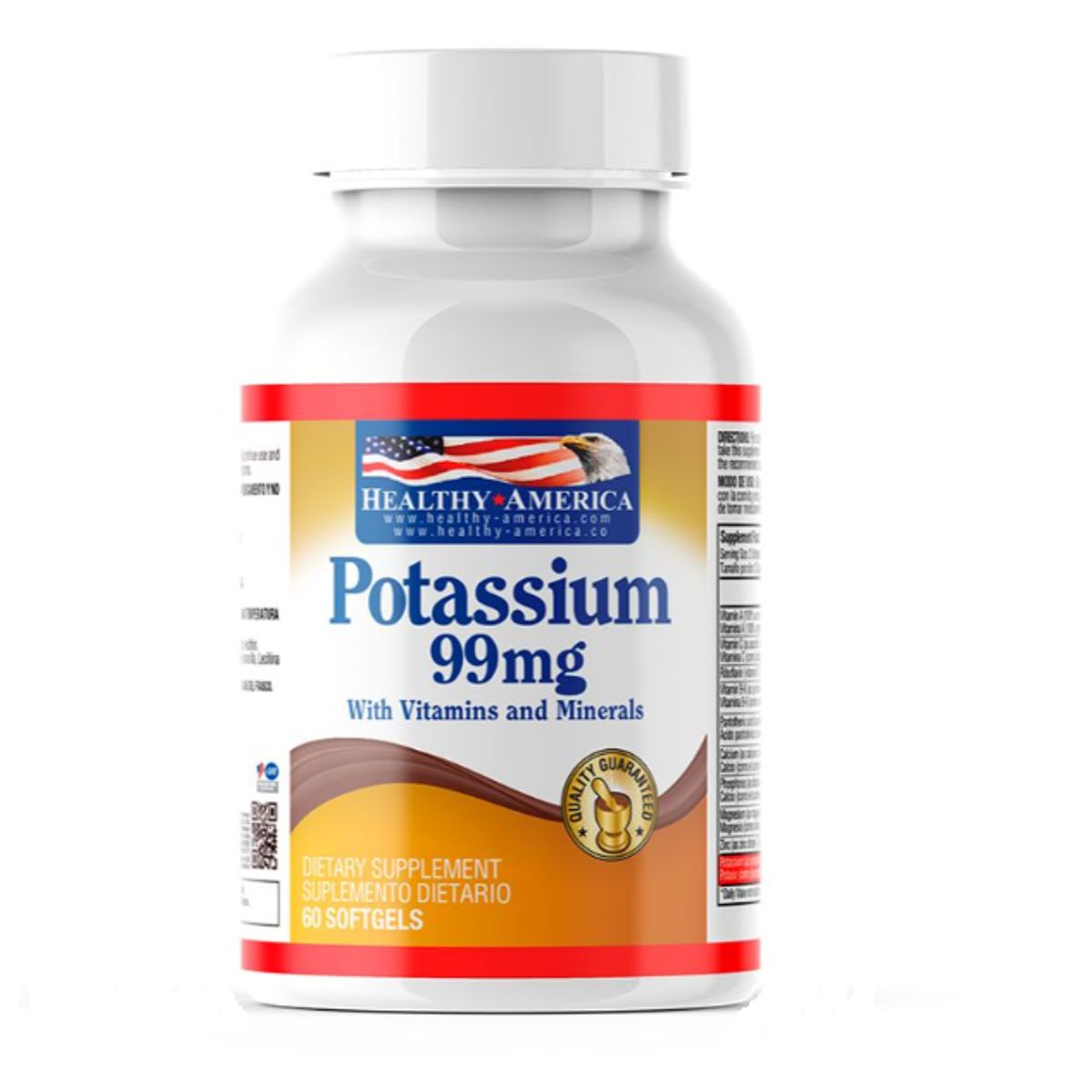 HEALTHY AMERICA - POTASIO 99 MG CON VITAMINAS Y MINERALES X 60 U.