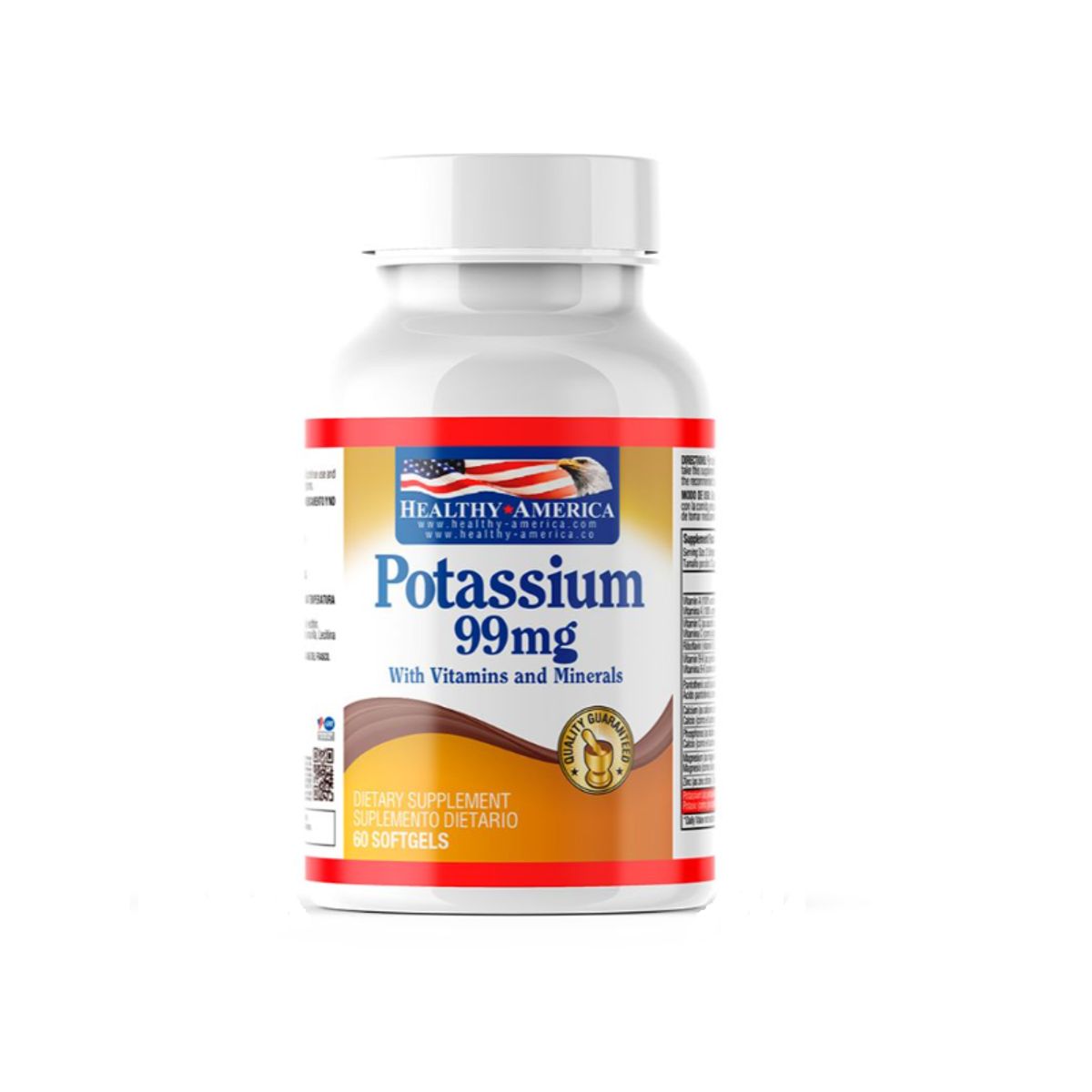 HEALTHY AMERICA - POTASIO 99 MG CON VITAMINAS Y MINERALES X 60 U.