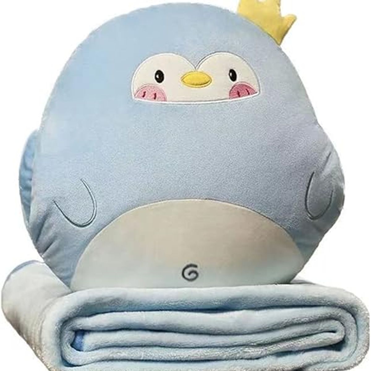 BEBESITOS - Peluche Almohada Con Cobija Térmica Viaje pinguino