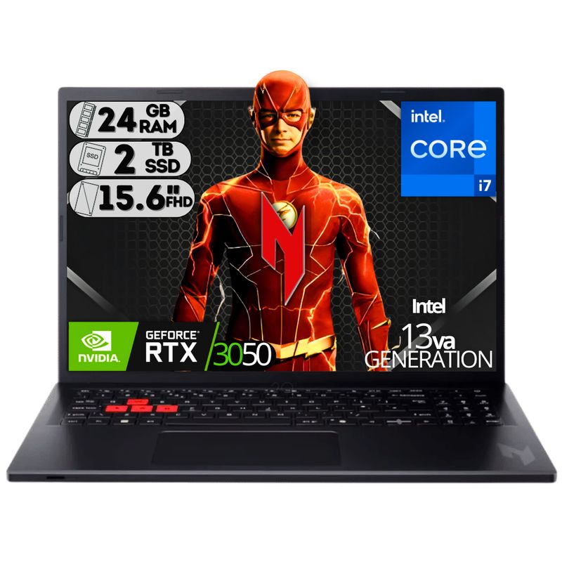 ACER - PORTATIL NITRO LITE INTEL I7-13620H RTX 3050 6GB SSD 2TB RAM 24GB 16" FHD