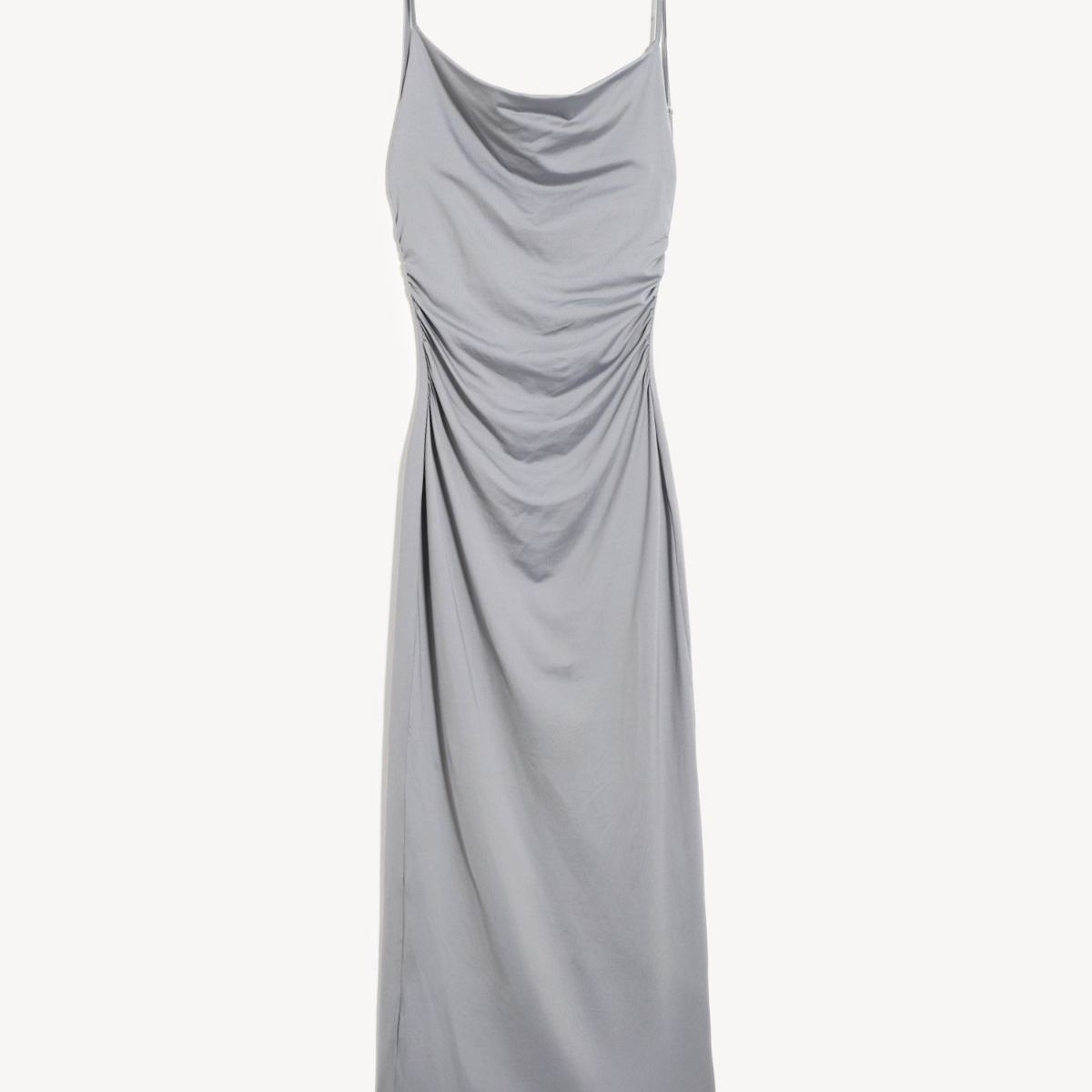 SEVEN SEVEN - Vestido Midi Con Escote Drapeado  Para Mujer Gris Seven Seven