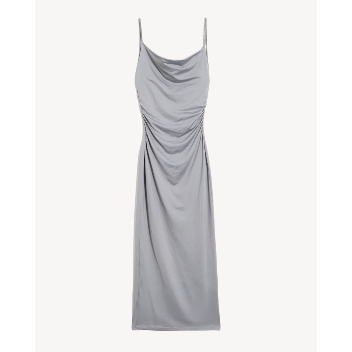 SEVEN SEVEN - Vestido Midi Con Escote Drapeado  Para Mujer Gris Seven Seven