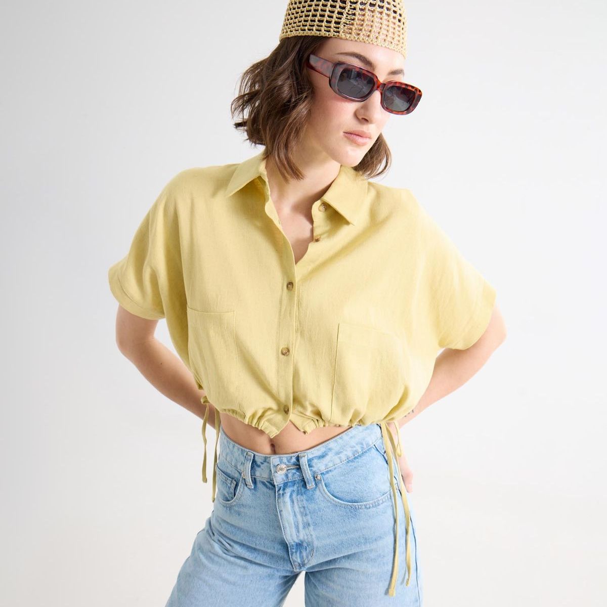 SEVEN SEVEN - Blusa Para Mujer Manga Corta Color Amarillo Marca Seven Seven #28124093