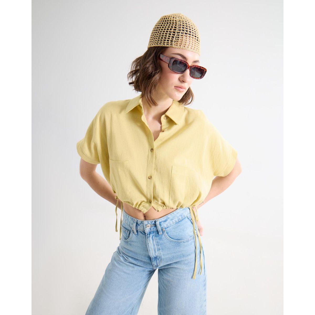 SEVEN SEVEN - Blusa Para Mujer Manga Corta Color Amarillo Marca Seven Seven #28124093