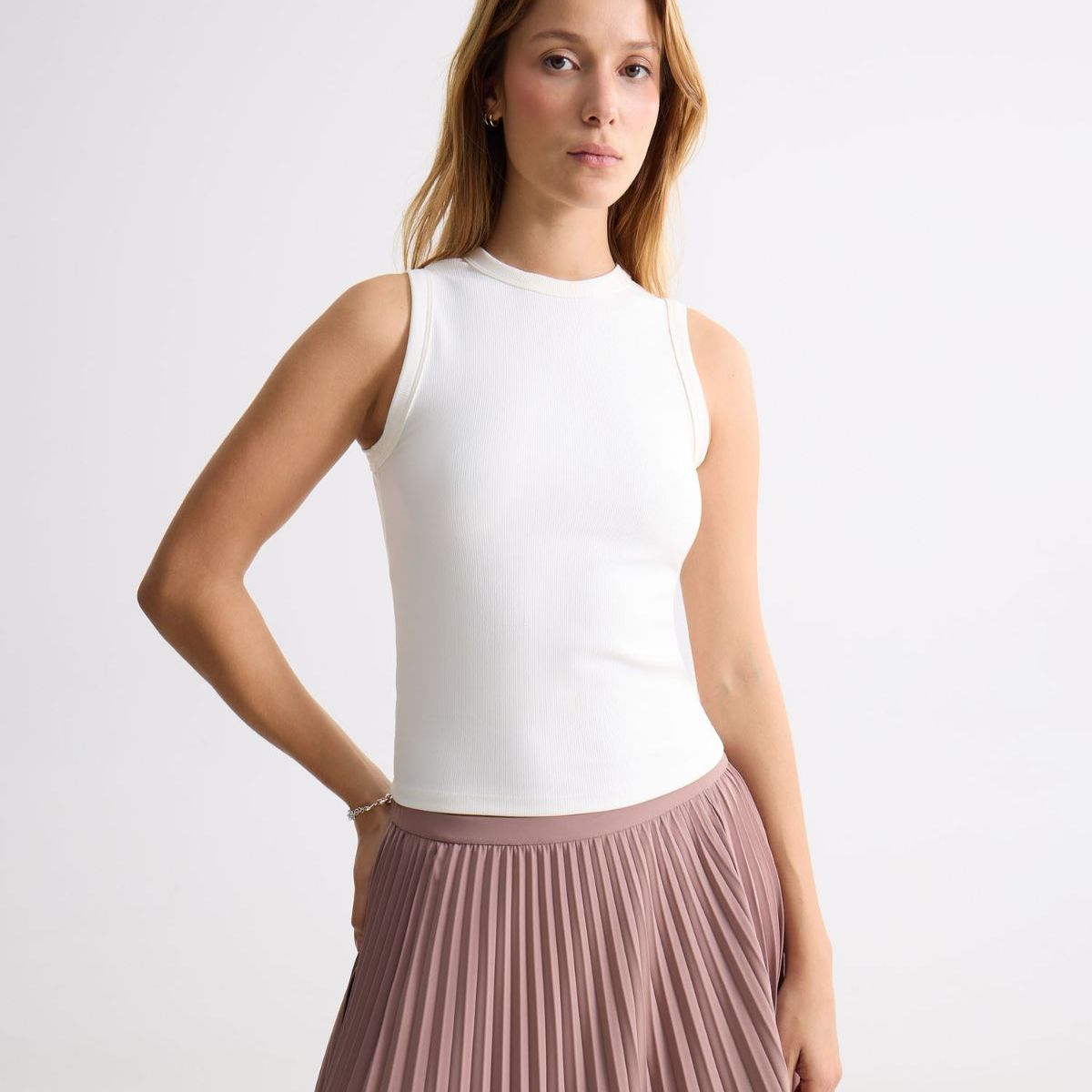 SEVEN SEVEN - Camiseta Para Mujer Manga Sisa Cuello Redondo Color Blanco Marca Seven Seven #28096387