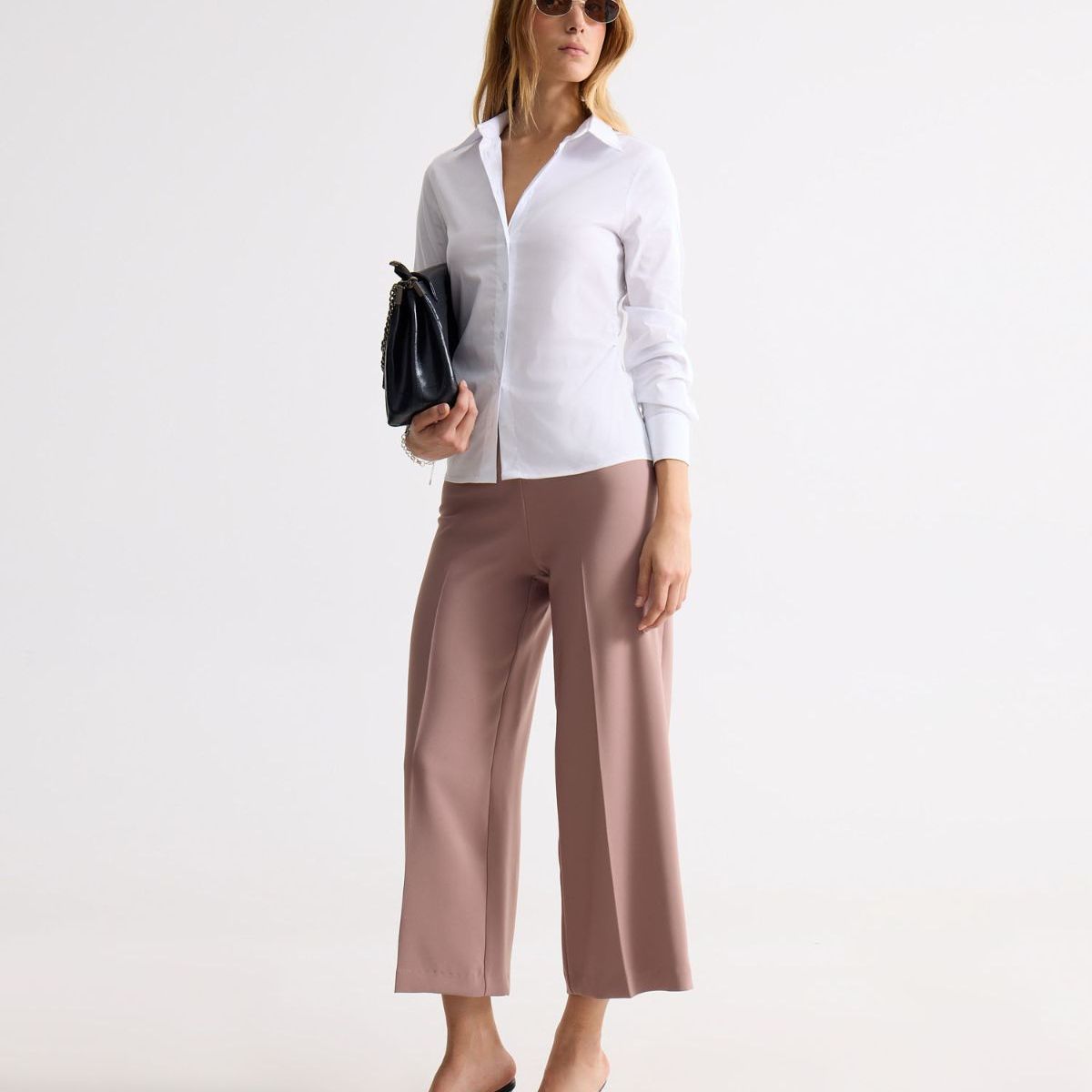 SEVEN SEVEN - Pantalón Culotte Con Cintura Estructurada  Para Mujer Rosado Seven Seven