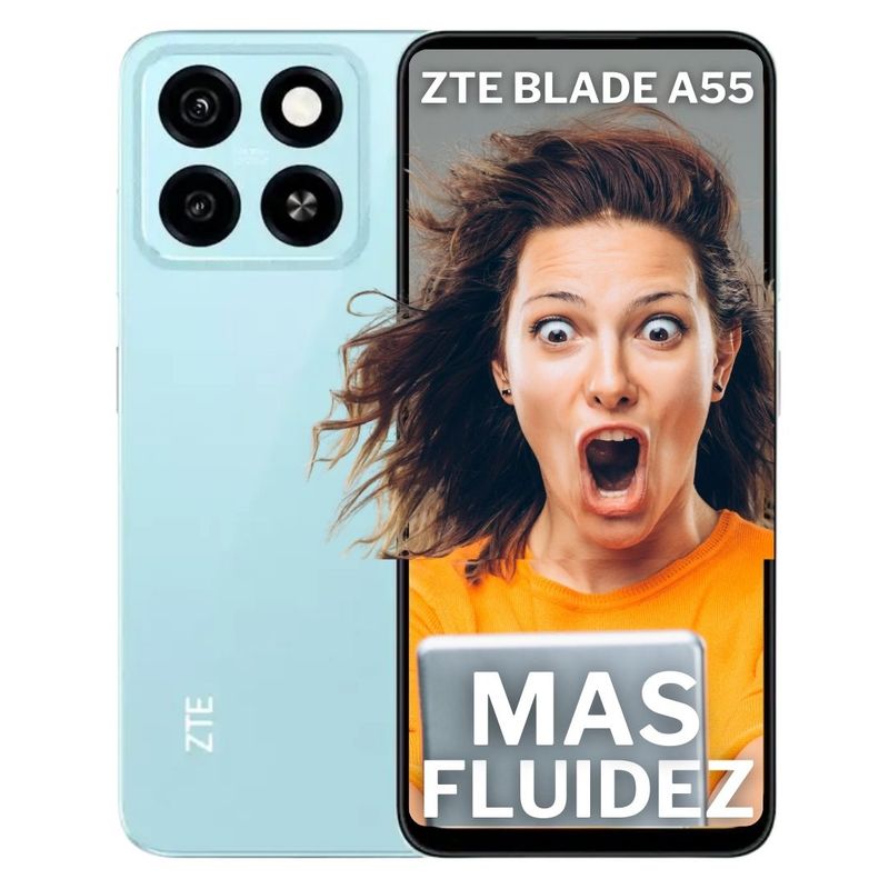 ZTE - Celular ZTE BLADE A55 128GB4GB - Azul