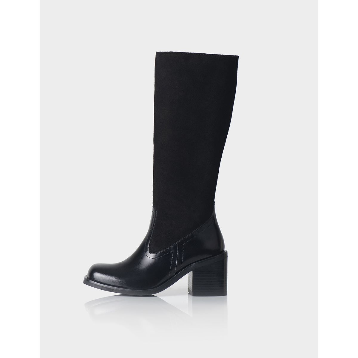 STIVALI - Bota Izcra Cuero  Gamuza Negro