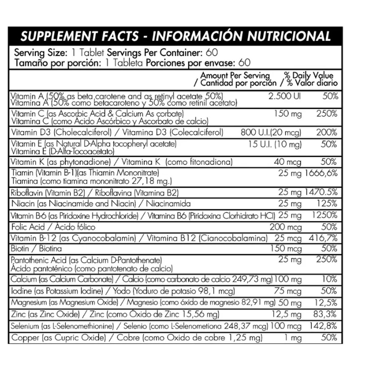 HEALTHY AMERICA - MULTIVITAMINICO X 60 TABLETAS/ MAX FOR MEN