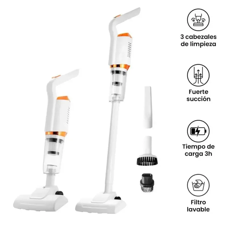 AMERICAN GENERICS - Aspiradora Portátil Recargable 120W 3 En 1 Para Auto Y Hogar