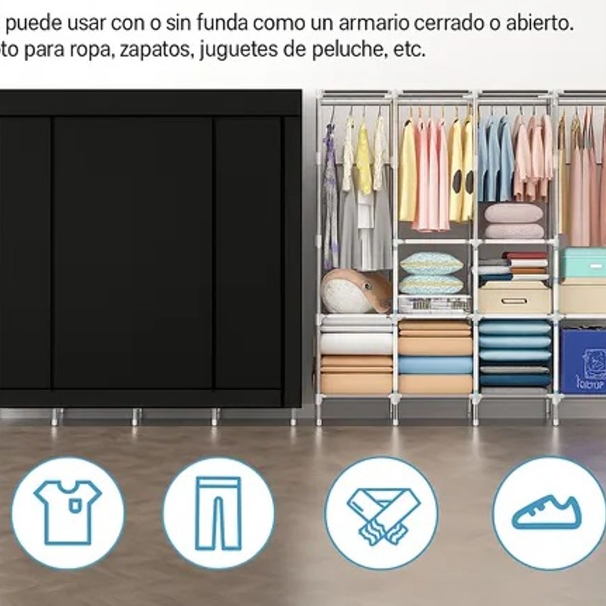 GENERICO - Armario Organizador 4 Cuerpos De Tela