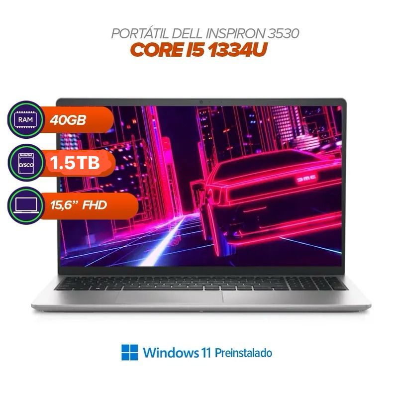 DELL - Portátil Dell Inspiron 3530 / Intel Core i5 1334U / 40GB RAM / 1.5TB SSD / 15.6” FHD