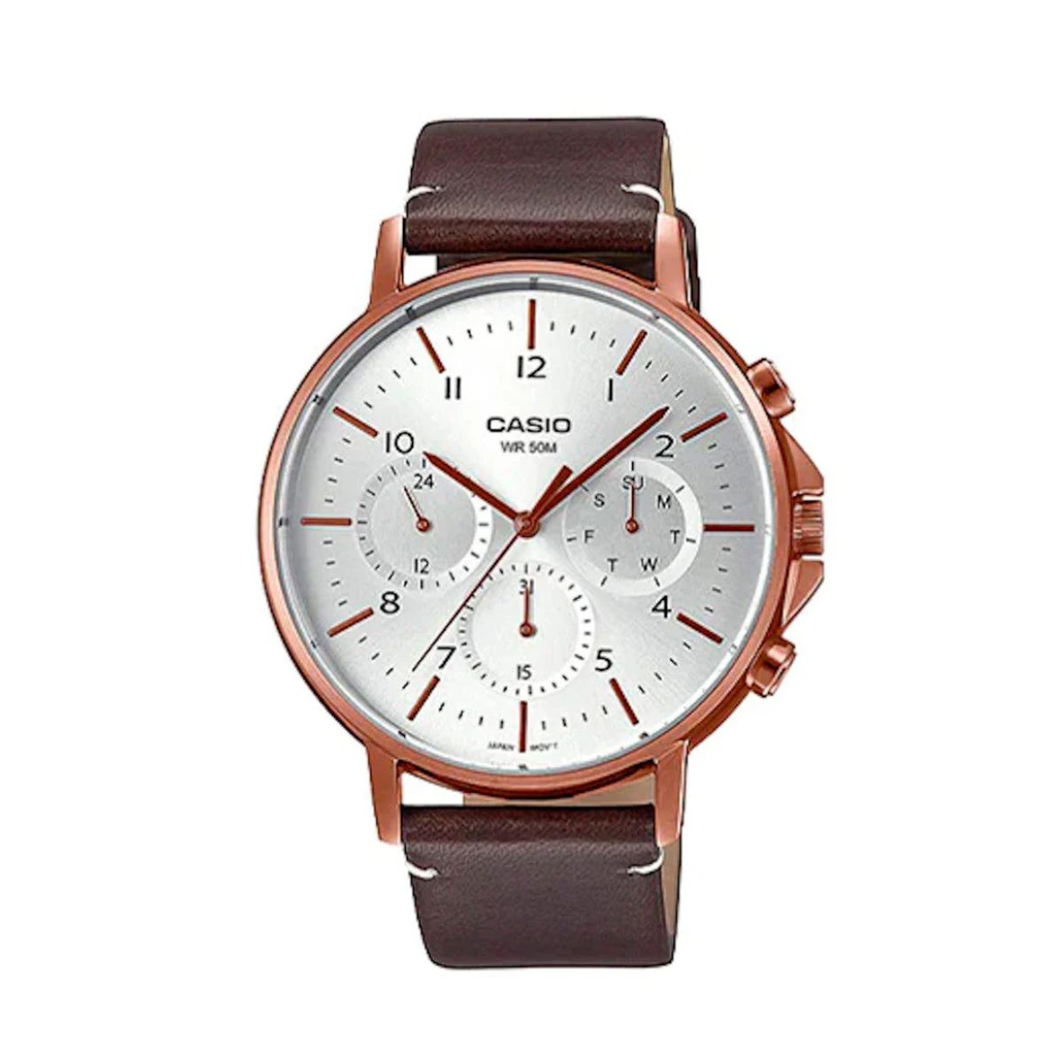 CASIO - Reloj Casio MTP-E321RL-5A  Cafe Para Caballero