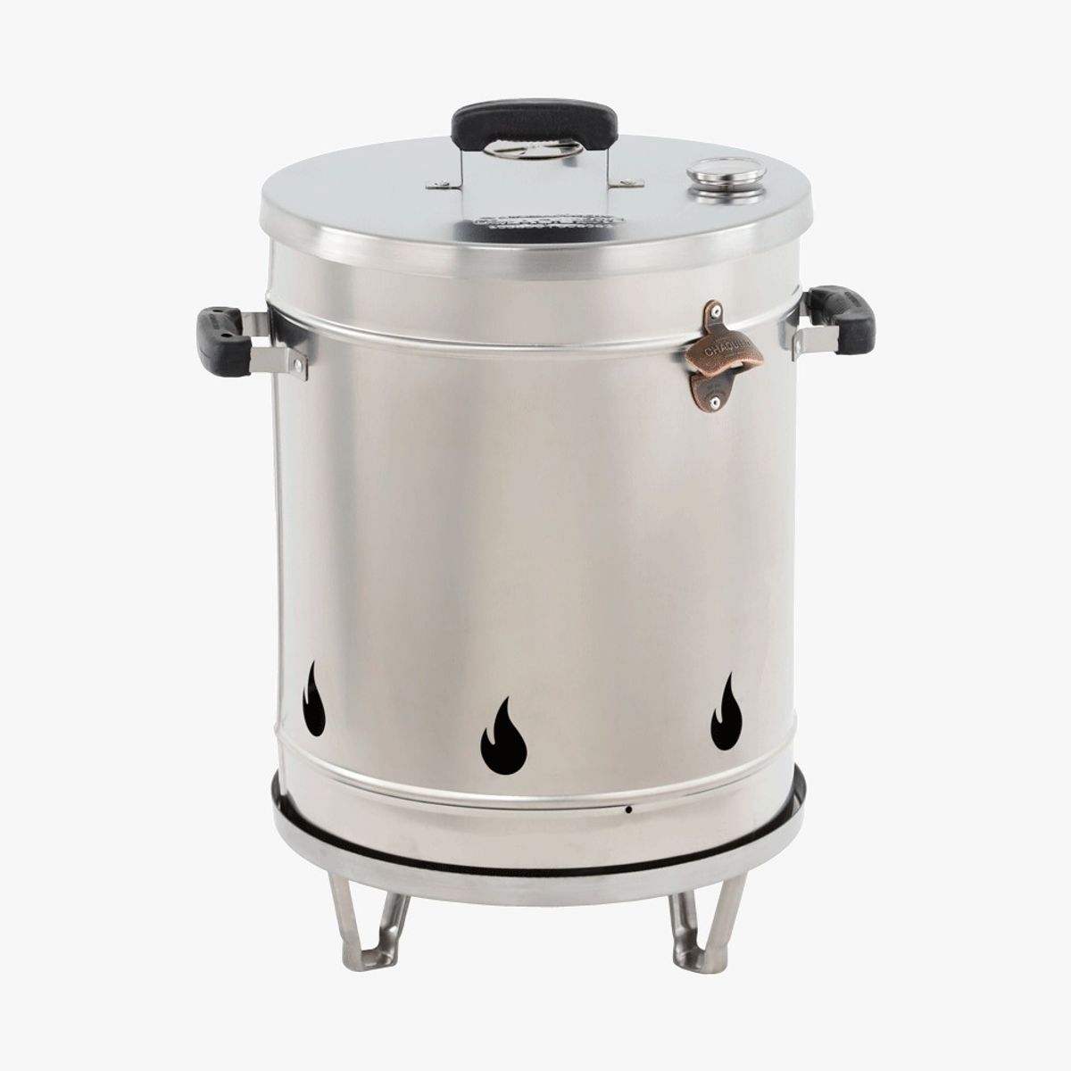 AHUMADORES CHAQUIRO - Barril ahumador de acero inoxidable de 28 libras  + funda