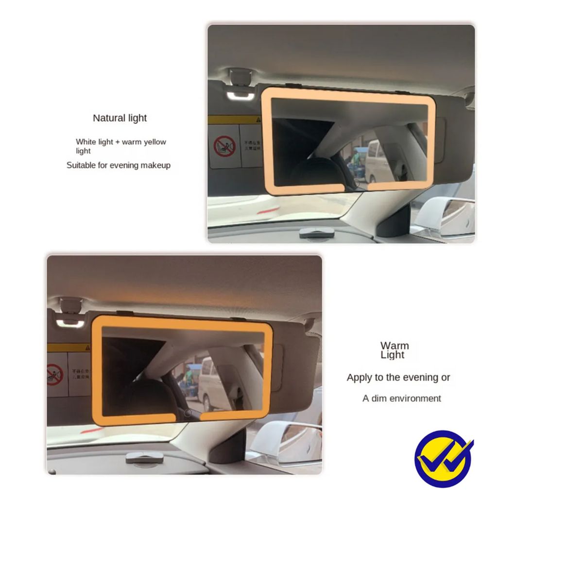 GEF - Espejo Maquillaje Luz Led Carro