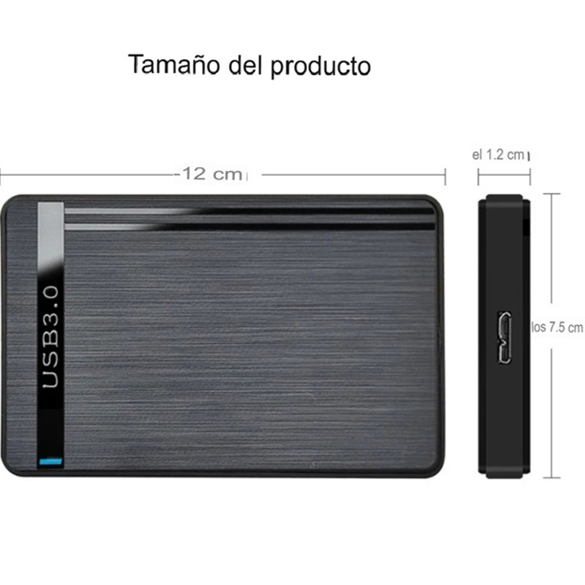 GENERICO - Estuche Para Hdd/ssd Sata 2.5 A Usb 3.0 Portátil