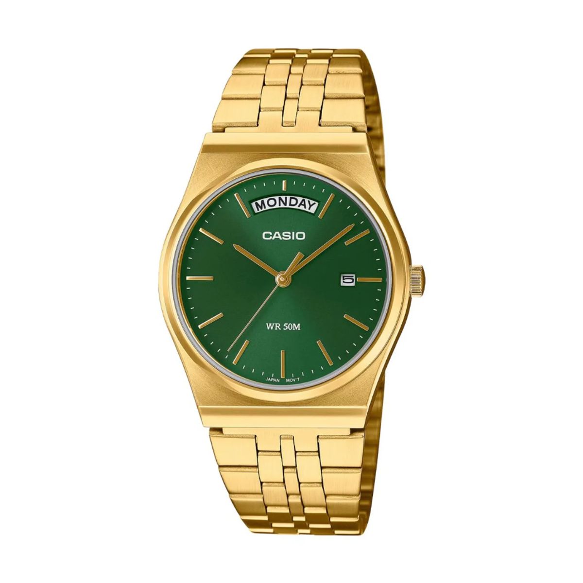 CASIO - Reloj Casio MTP-B146G-3A Verde-Dorado Para Caballero