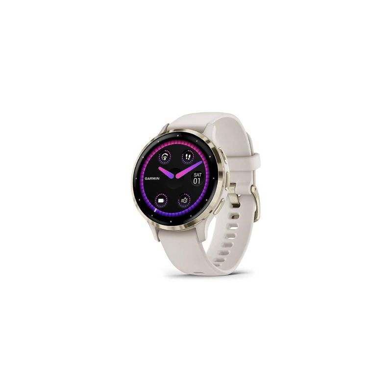 GARMIN - Smartwatch Garmin Venu 3s color marfil con bisel dorado, pantalla Amoled de 41 mm