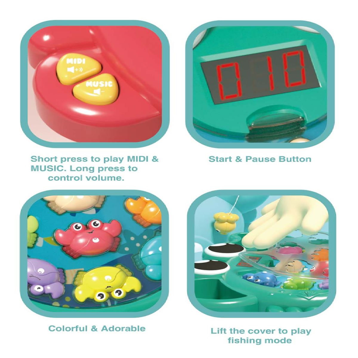 MARKET TOYS - Centro De Actividades Cangrejo Pescador Y Golpeador